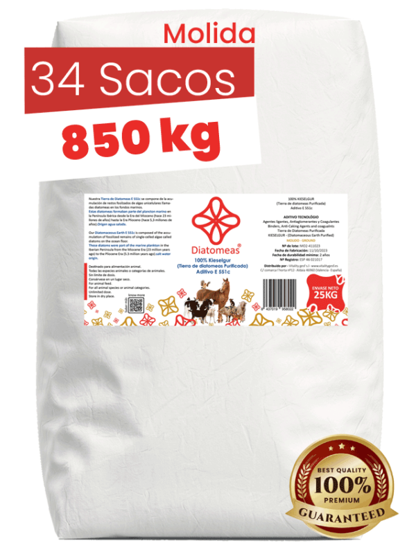 tierra de diatomeas 850 kg